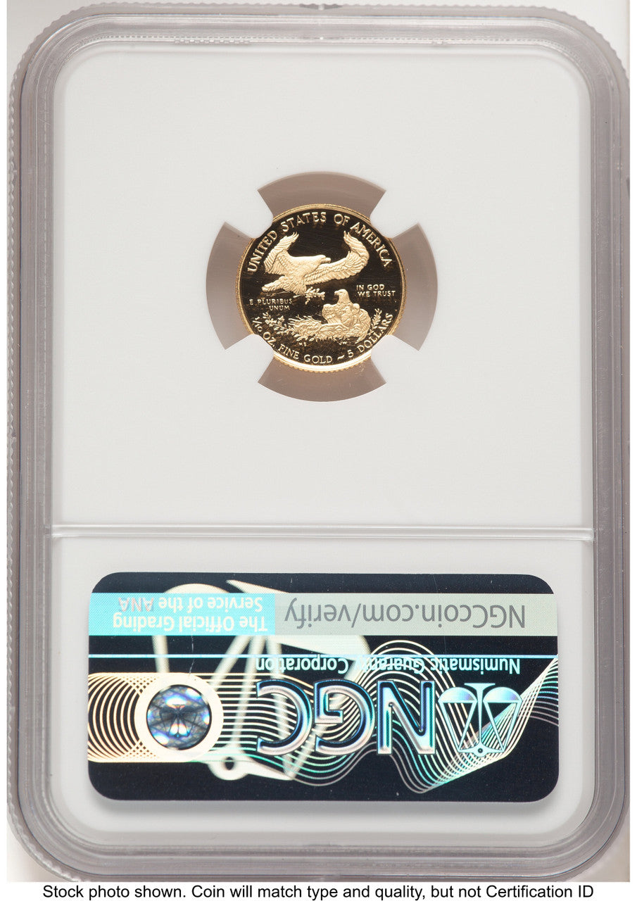 2021-W Type 1 Proof Gold Eagle 1/10 oz ER Mike Castle NGC PF70