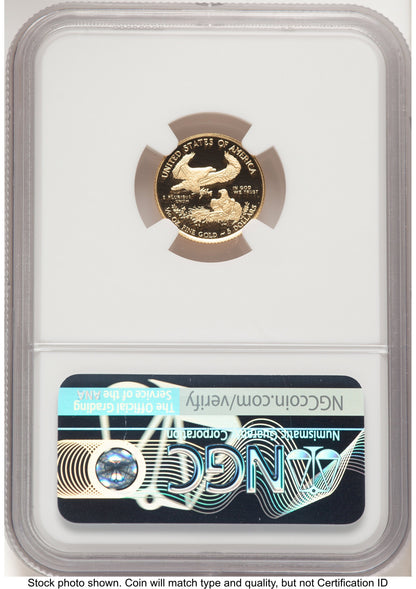 2021-W Type 1 Proof Gold Eagle 1/10 oz ER Mike Castle NGC PF70
