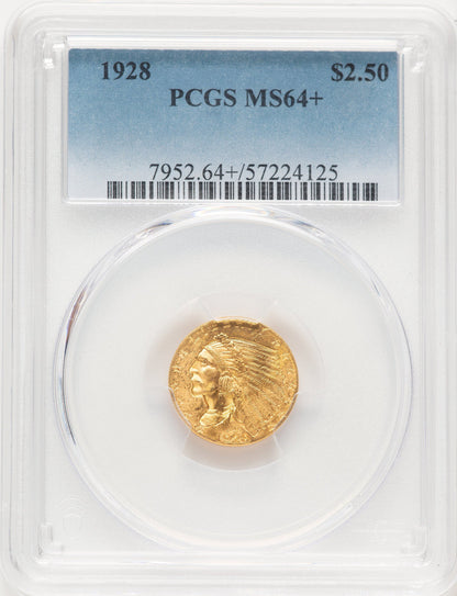 1928 $2.50 Indian Quarter Eagle PCGS MS64+