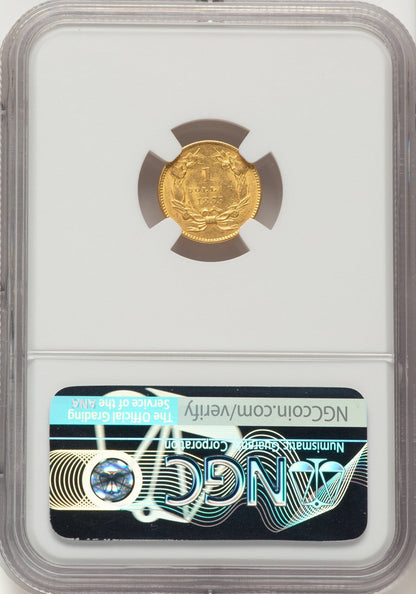 1855 G$1 Type Two Gold Dollar NGC MS62