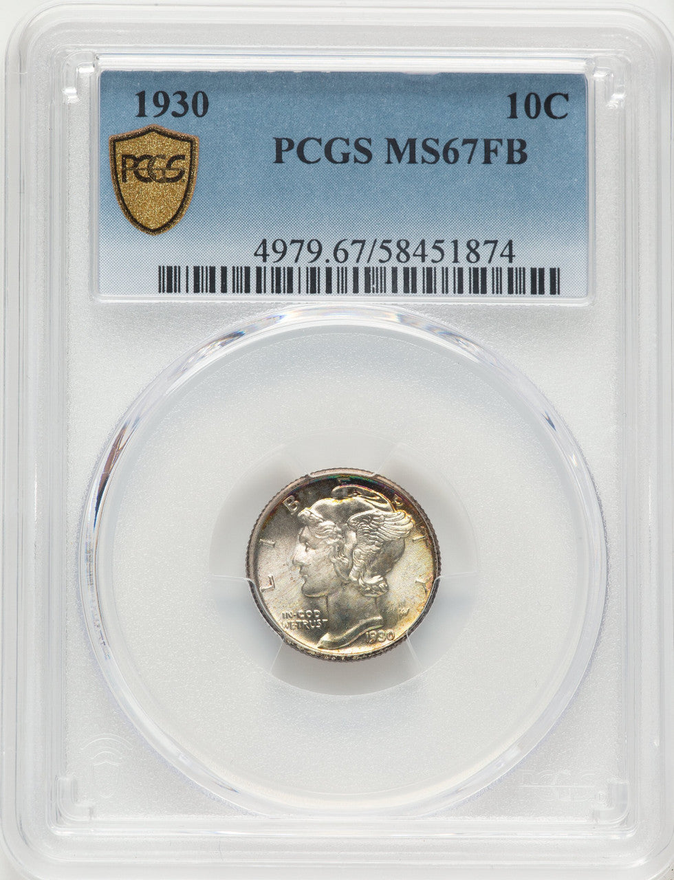 1930 10C FB Mercury Dime PCGS MS67