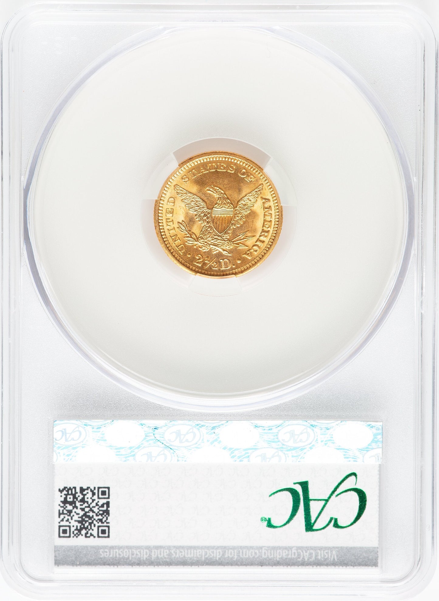 1903 $2.50 CAC CACG Plus Liberty Quarter Eagle CACG MS66+