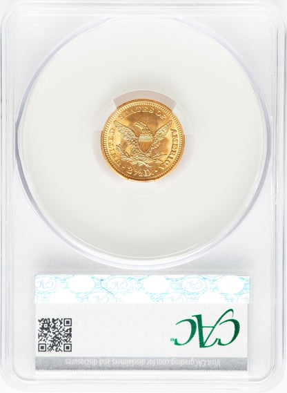 1903 $2.50 CAC CACG Plus Liberty Quarter Eagle CACG MS66+