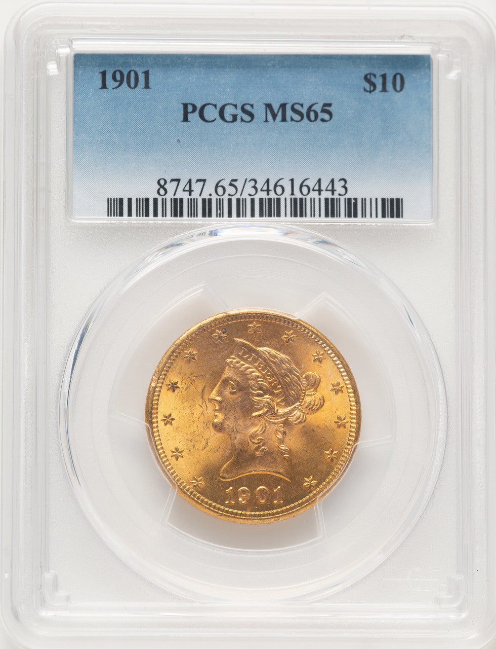 1901 $10 Liberty Eagle PCGS MS65