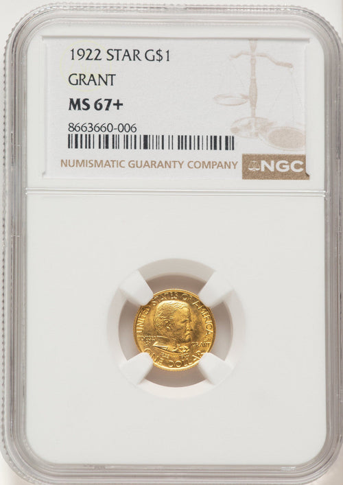 1922 G$1 Grant With Star Commemorative Gold NGC MS67+