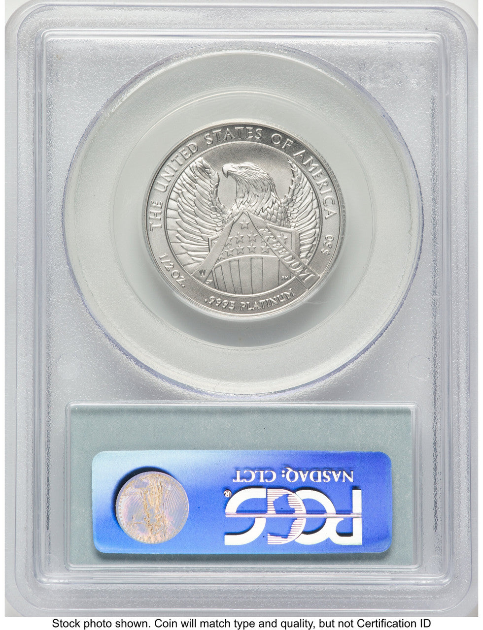 2007-W Burnished Platinum Eagle 1/2 oz Blue Label PCGS MS70