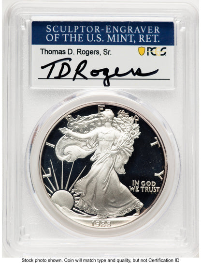 1988-S Proof Silver Eagle 1 oz TD Rogers PCGS PR70