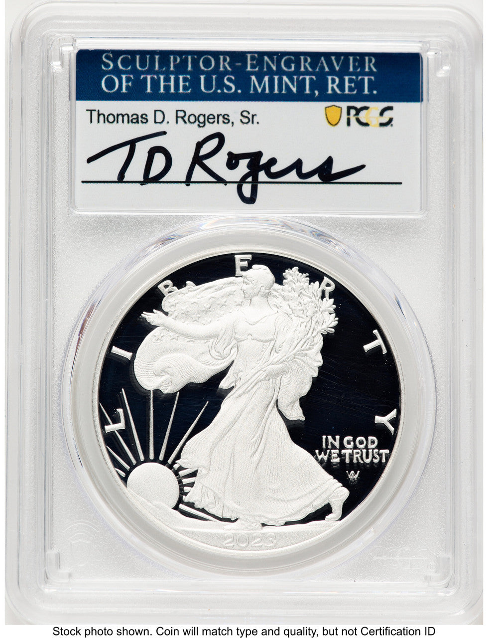 2023-S Proof Silver Eagle 1 oz TD Rogers PCGS PR70
