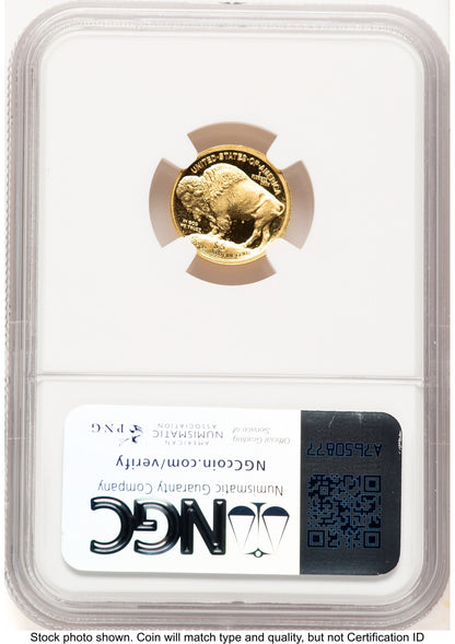 2008-W Proof Gold Buffalo 1/10 oz Brown Label NGC PF70
