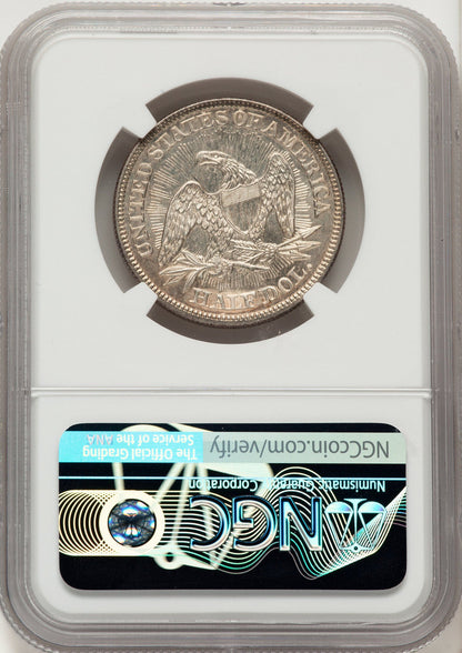 1853 50C Arrow and Rays Seated Half Dollar NGC MS66