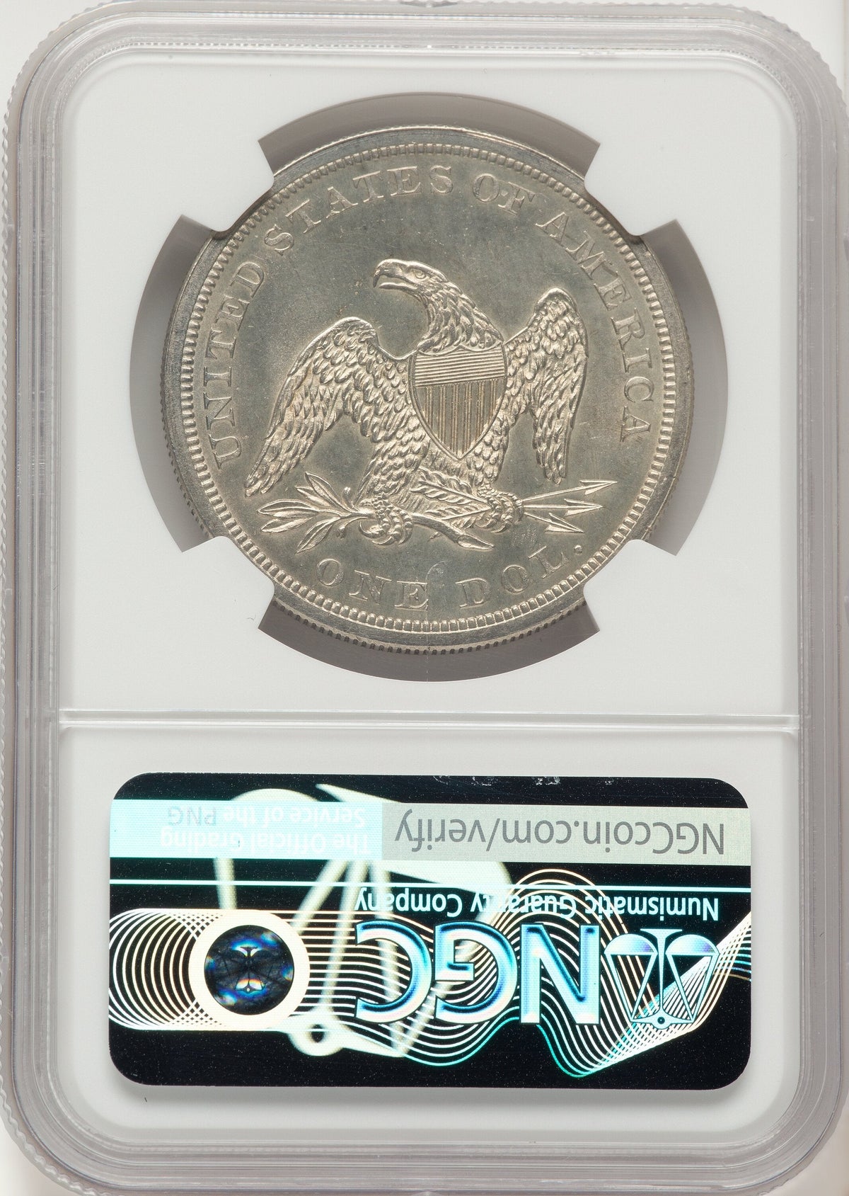 1864 Seated Dollar NGC MS65