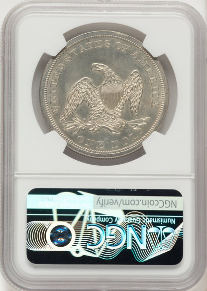 1864 Seated Dollar NGC MS65