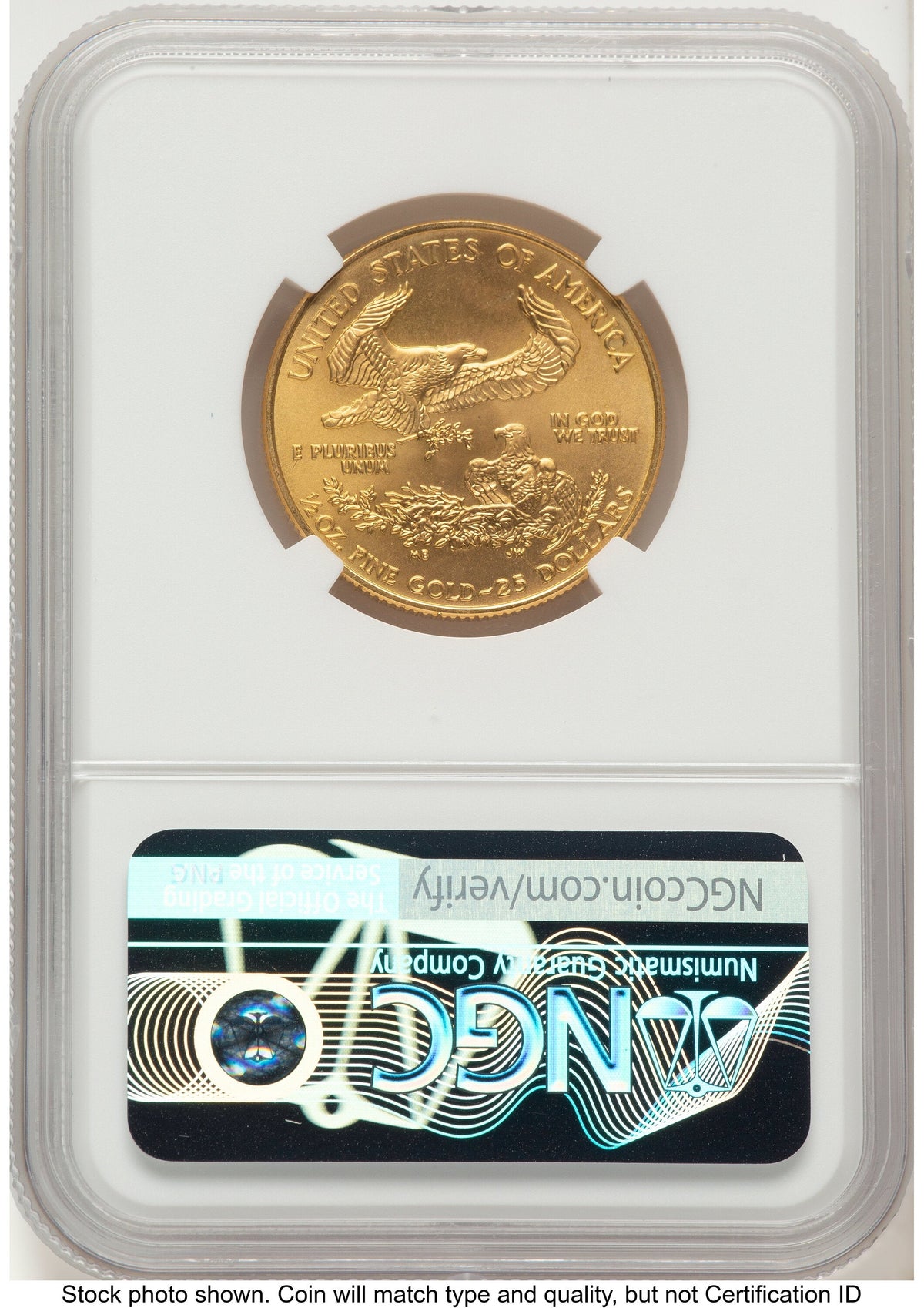2001 Gold Eagle 1/2 oz Brown Label NGC MS70