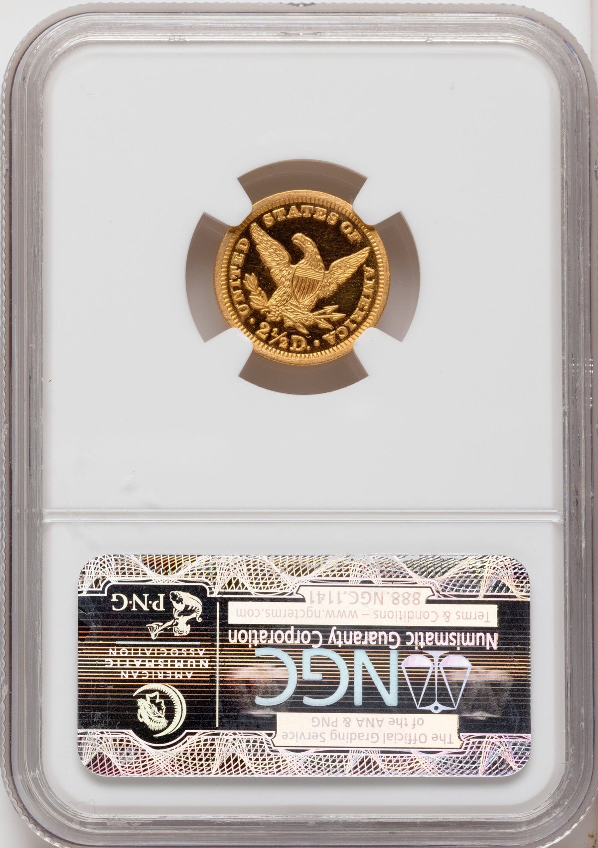 1887 $2.50 CA Proof Liberty Quarter Eagle NGC PR64
