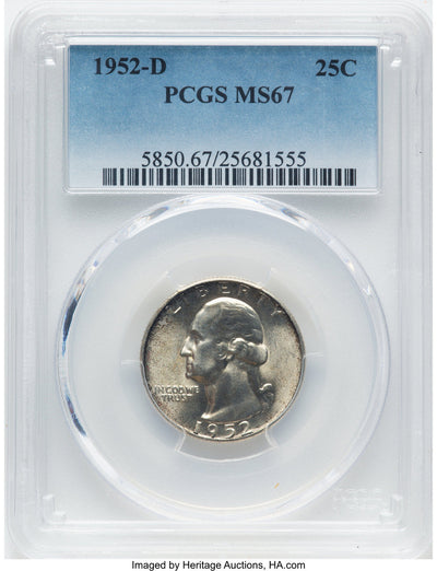 1952-D 25C Washington Quarter PCGS MS67 (781470014)