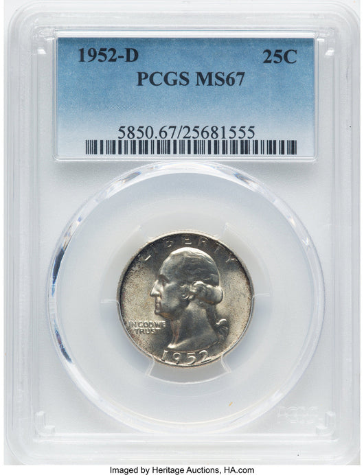 1952-D 25C Washington Quarter PCGS MS67 (781470014)