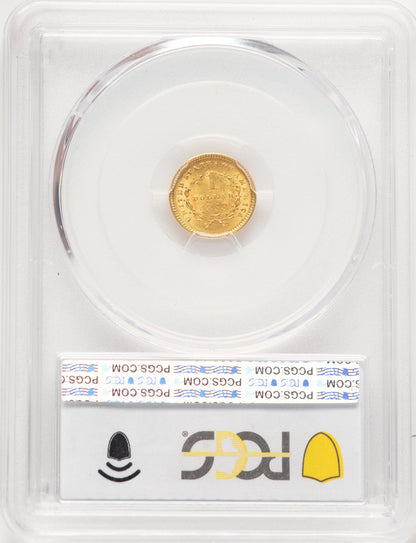 1853 G$1 Gold Dollar PCGS MS63