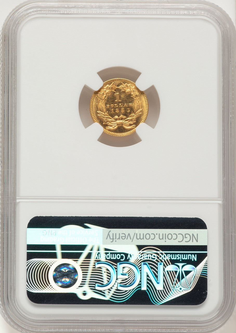 1883 G$1 CAC Gold Dollar NGC MS65+