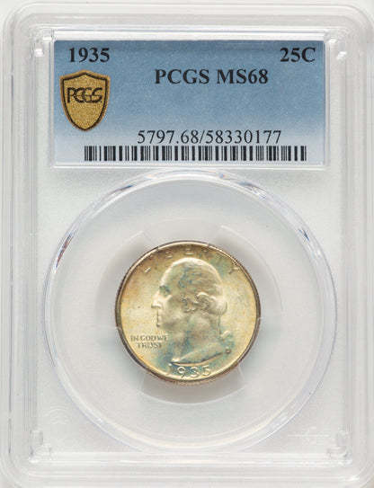1935 25C Washington Quarter PCGS MS68