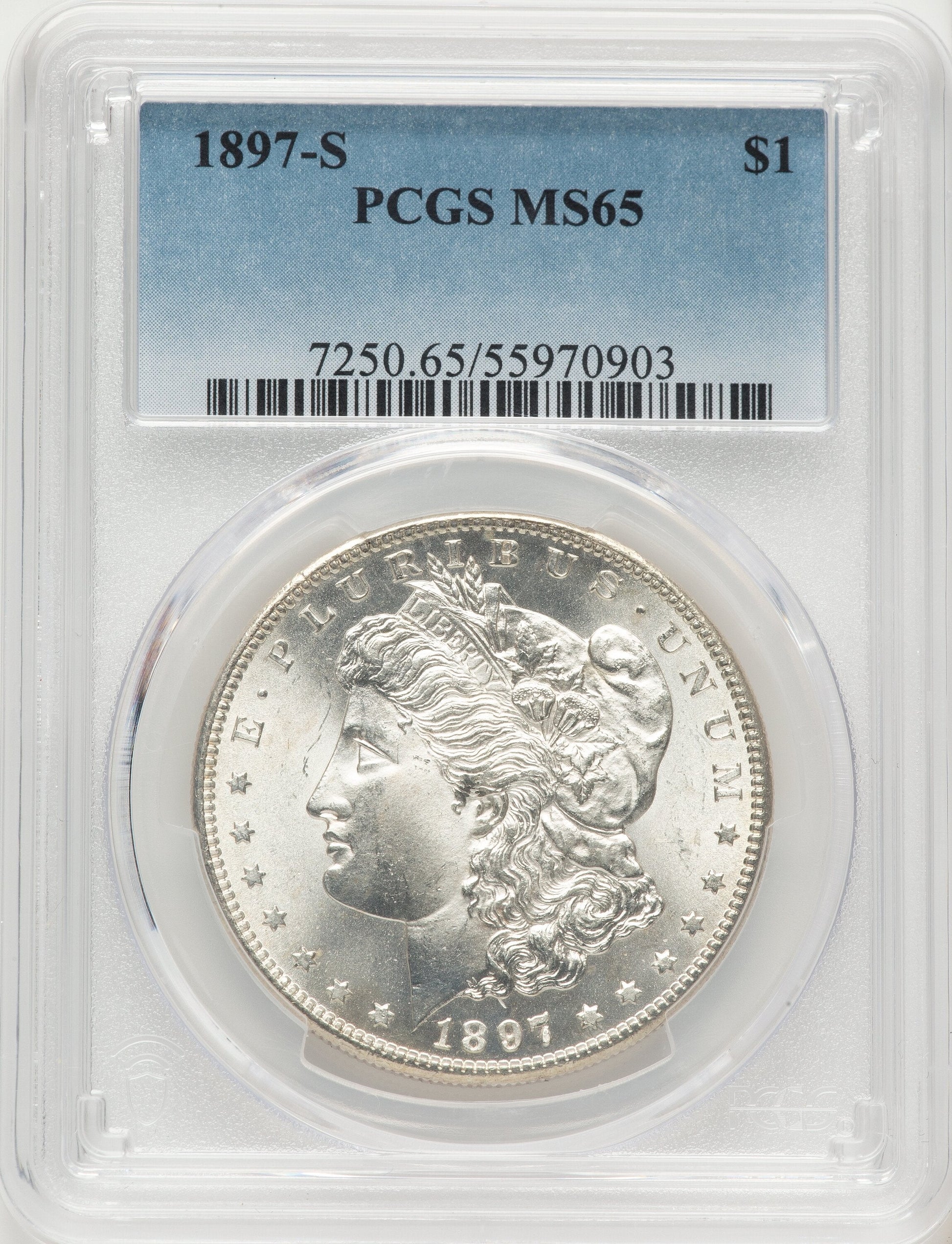 1897-S Morgan Dollar PCGS MS65