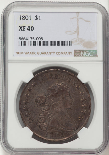 1801 Early Dollar NGC XF40
