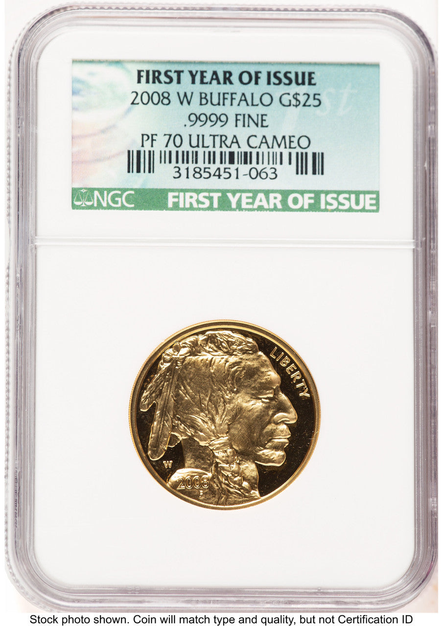 2008-W Proof Gold Buffalo 1/2 oz First Year of Issue NGC PF70 (781897028)