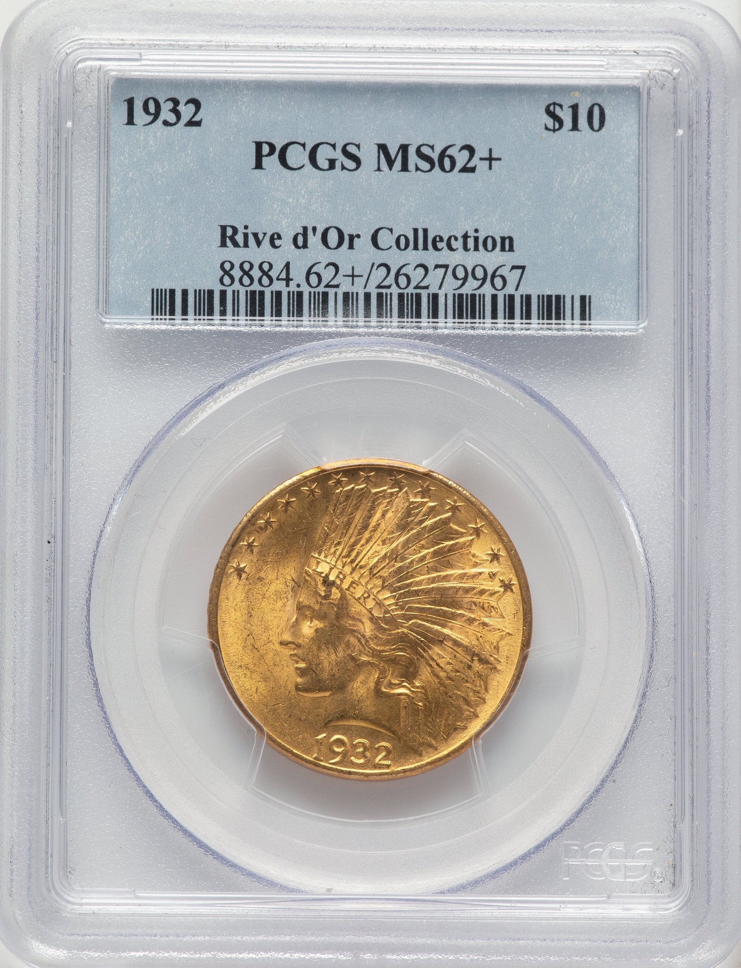 1932 $10 Indian Eagle PCGS MS62+