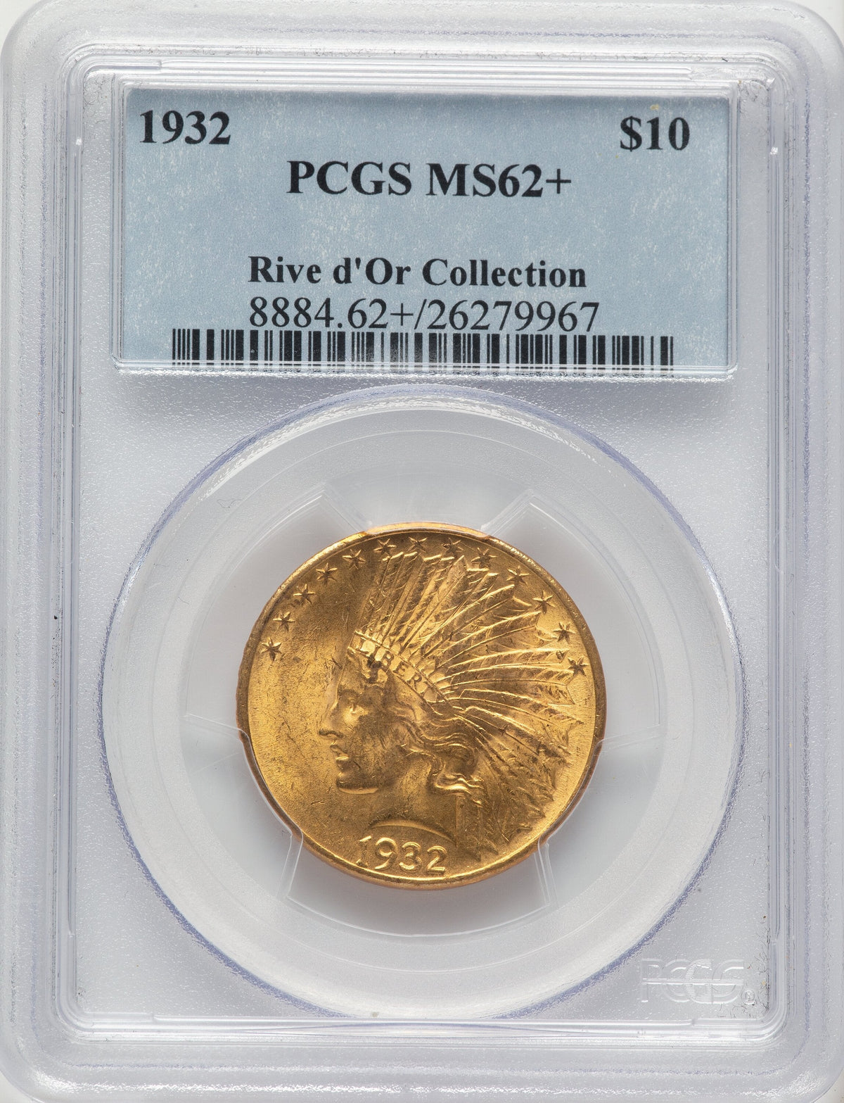 1932 $10 Indian Eagle PCGS MS62+