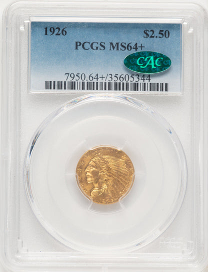 1926 $2.50 CAC Indian Quarter Eagle PCGS MS64+