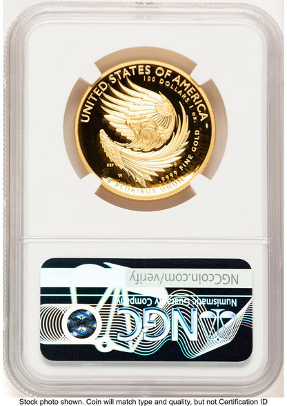 2025-W G$100 American Liberty High Relief ER Kenneth Bressett Red Book NGC PF70