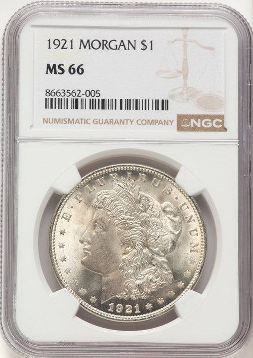 1921 Morgan Morgan Dollar NGC MS66