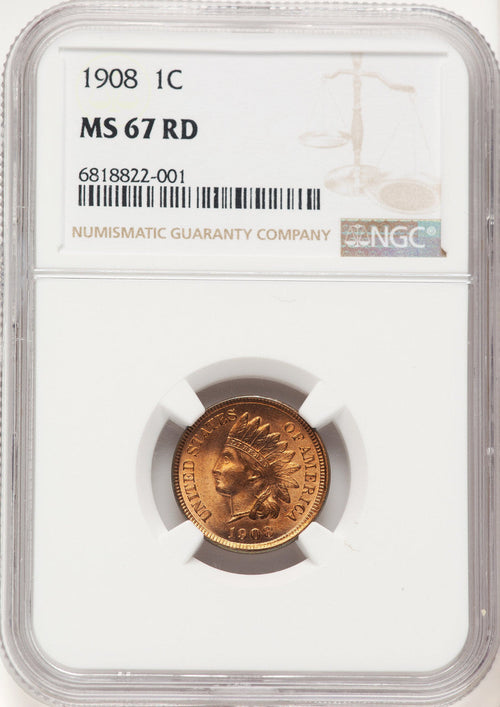 1908 1C RD Indian Cent NGC MS67