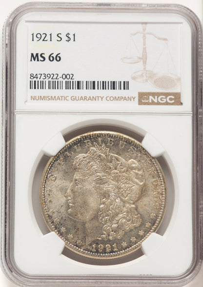 1921-S Morgan Dollar NGC MS66 (782214042)