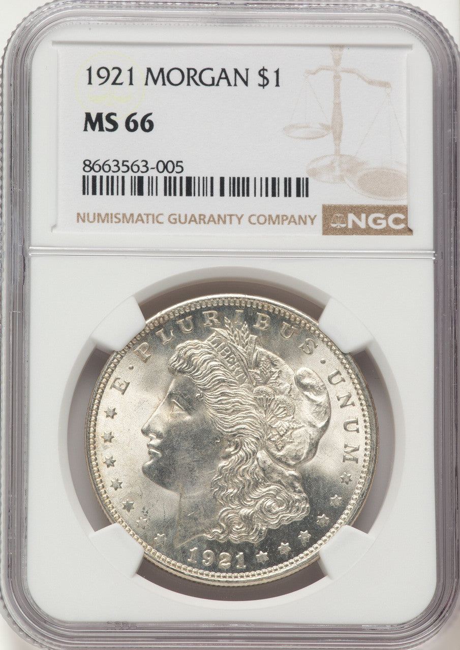 1921 Morgan Morgan Dollar NGC MS66