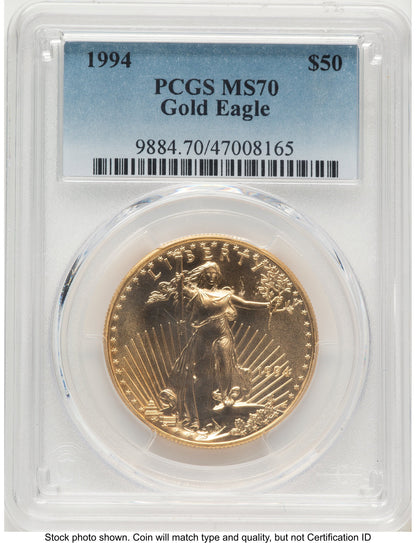 1994 Gold Eagle 1 oz Blue Gradient PCGS MS70