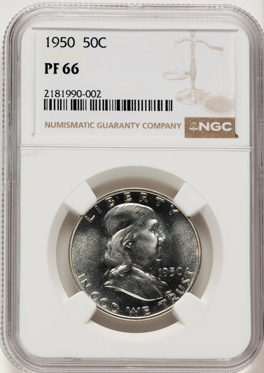 1950 50C Proof Franklin Half Dollar NGC PR66