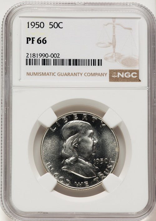 1950 50C Proof Franklin Half Dollar NGC PR66
