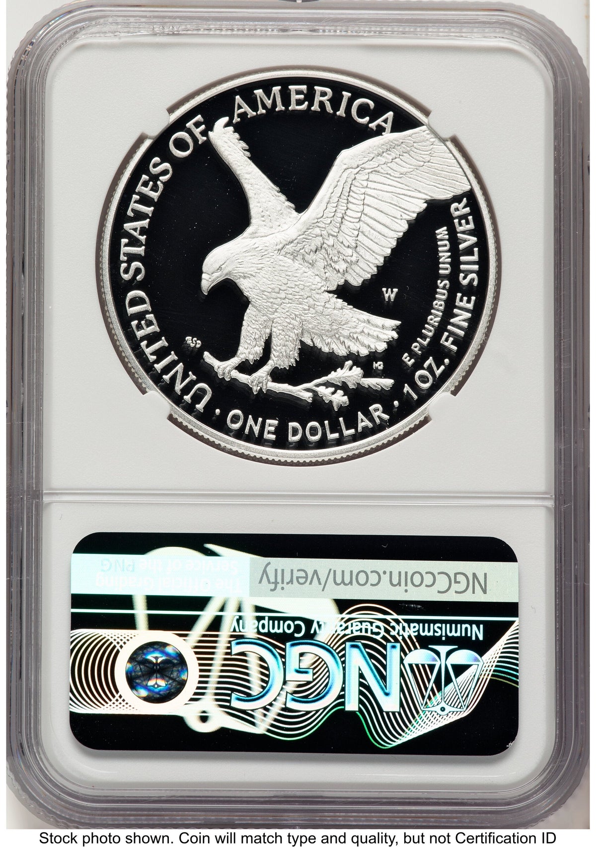 2025-W Proof Silver Eagle Privy U.S. Army 250th Anniversary 1 oz AR Jeff Garrett Red Book NGC PF70