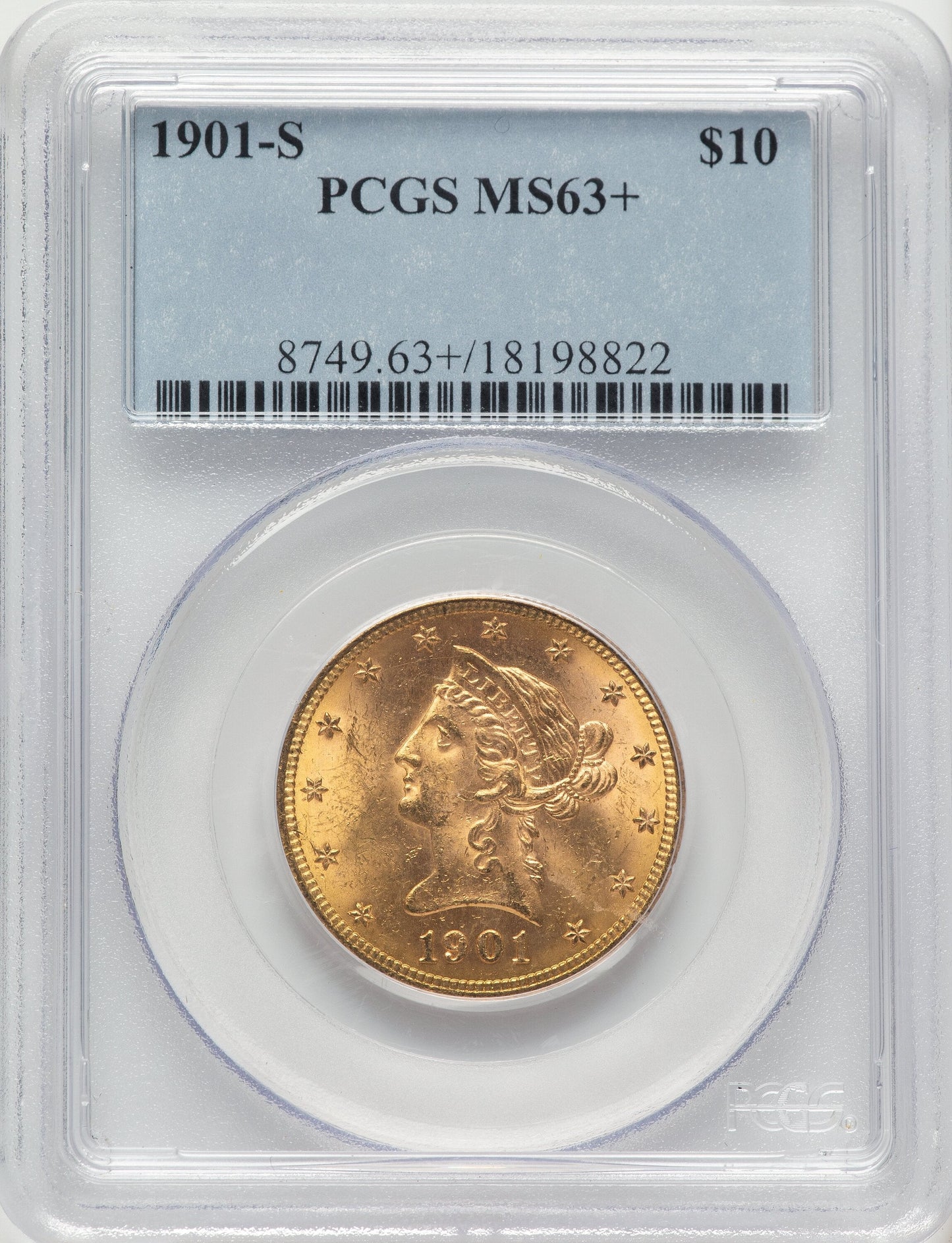1901-S $10 Liberty Eagle PCGS MS63+
