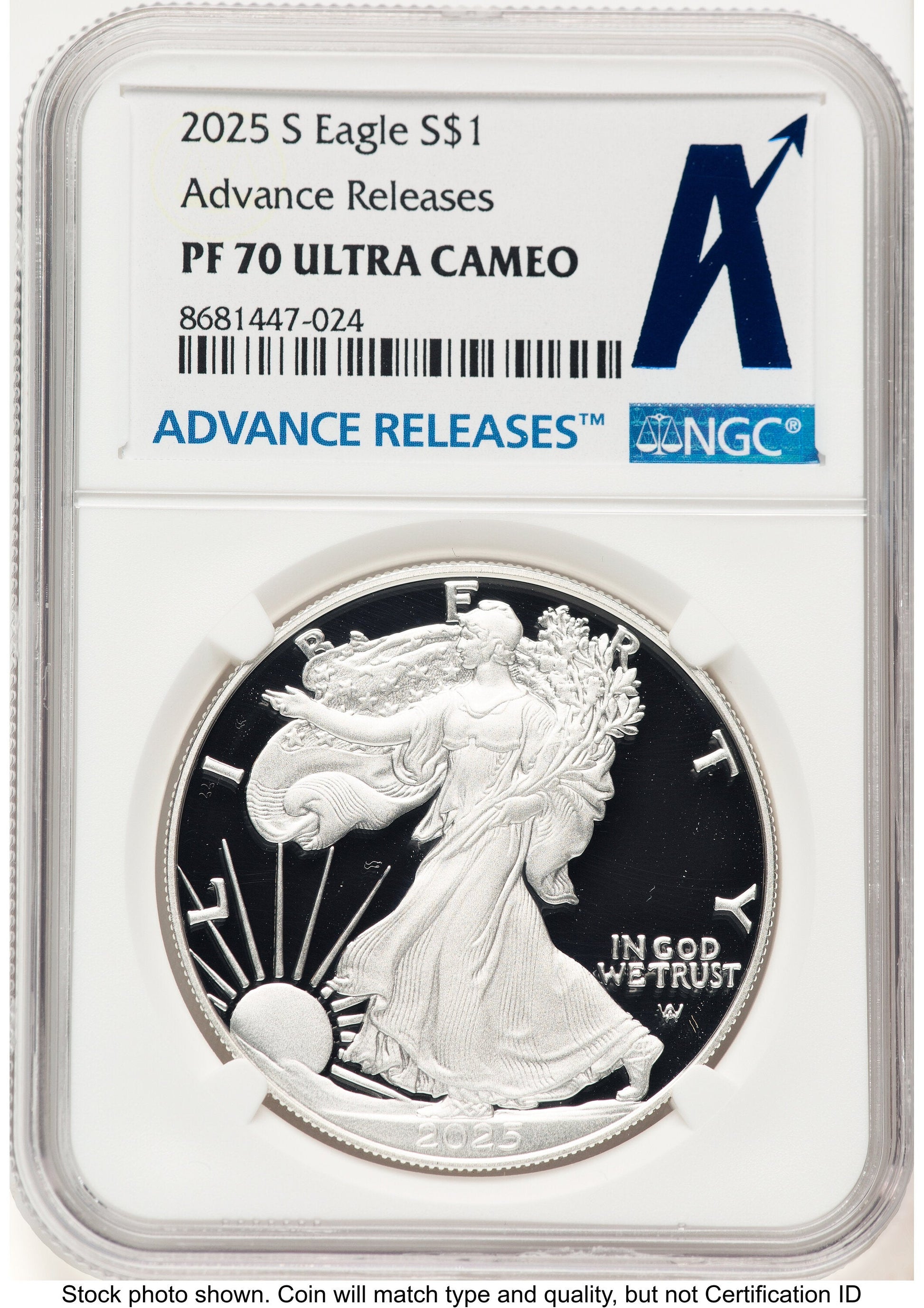2025-S Proof Silver Eagle 1 oz AR Standard NGC PF70