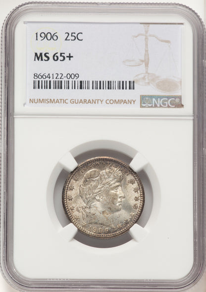 1906 25C Barber Quarter NGC MS65+