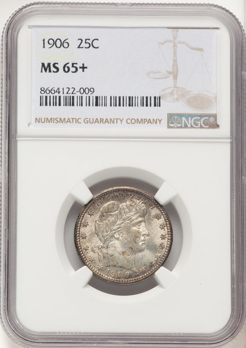 1906 25C Barber Quarter NGC MS65+