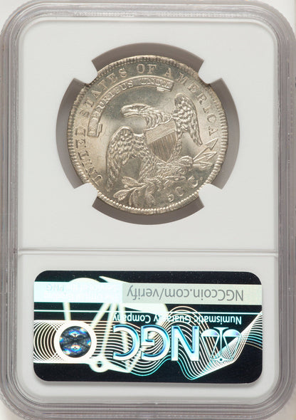 1834 50C Large Date Large Letter Bust Half Dollar NGC MS65