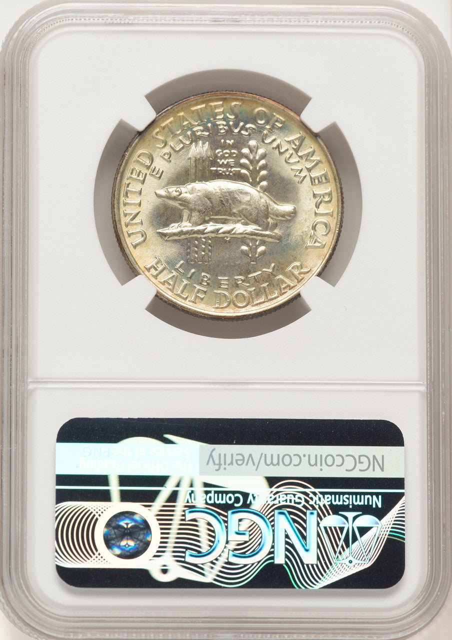 1936 50C Wisconsin Commemorative Silver NGC MS68