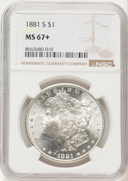 1881-S Morgan Dollar NGC MS67+