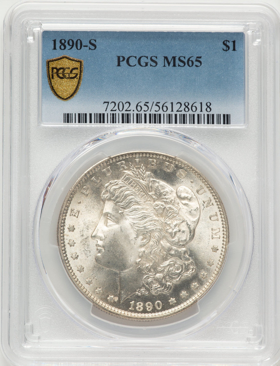 1890-S Morgan Dollar PCGS MS65