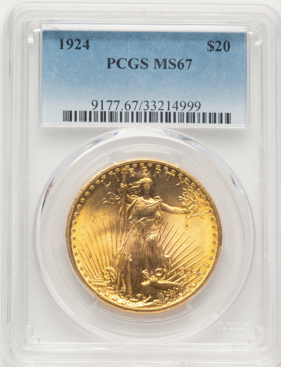 1924 $20 Saint Saint-Gaudens Double Eagle PCGS MS67