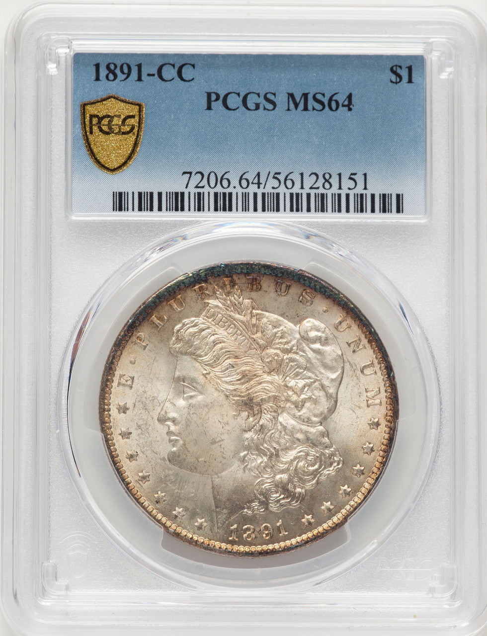 1891-CC Morgan Dollar PCGS MS64
