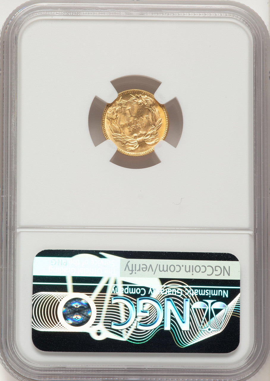 1889 G$1 Gold Dollar NGC MS67