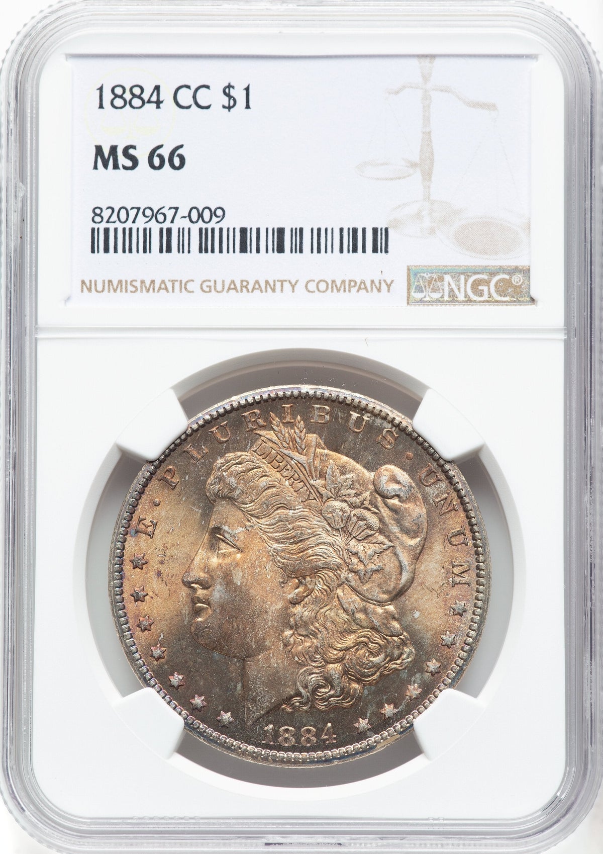 1884-CC Morgan Dollar NGC MS66